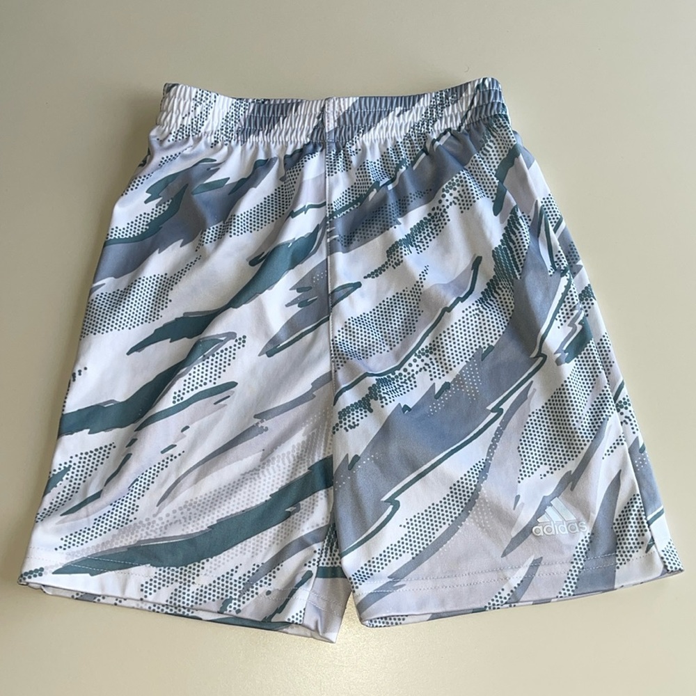 adidas Gray & White Printed Shorts